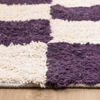 Retro Rug - Gambit Purple/White