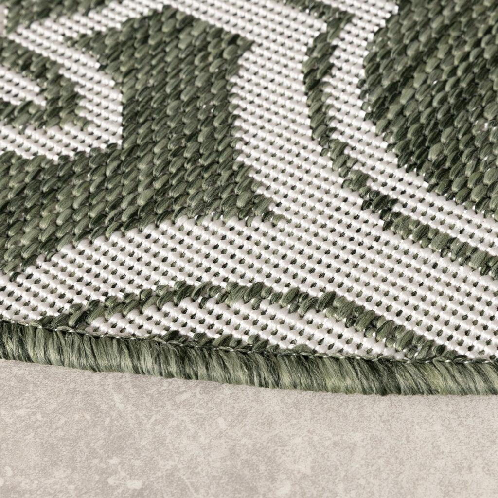 Round Outdoor Rug – Rio Flower Green
