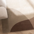 Wool Abstract Rug - Clarice Brown/Beige