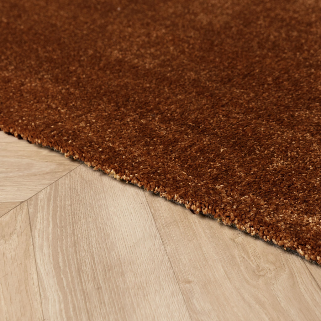 Round washable rug - Clean Rust