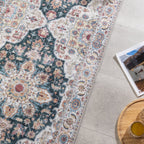 Washable Runner - Domingo Mandala Dark Green