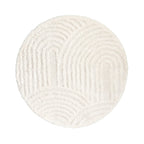 Round Scandinavian Rug - Lova Arches Cream