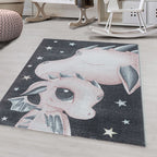 Children's floor rug - Fleurtje Dragon Pink