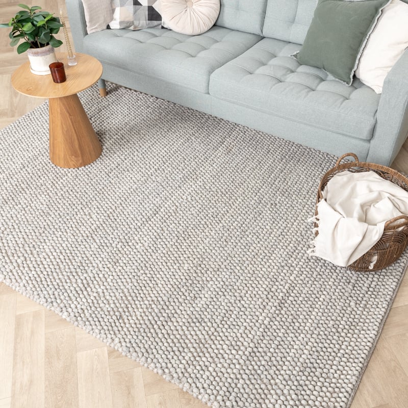 Wool Rug - Luminous Light Grey