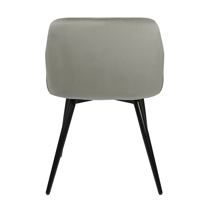 Velvet dining chair - Matz Gray