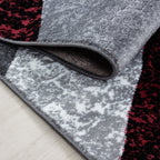 Modern Floor Rug - Plus Red 8006