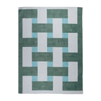 Retro Indoor Outdoor Rug - Pop Lines Green