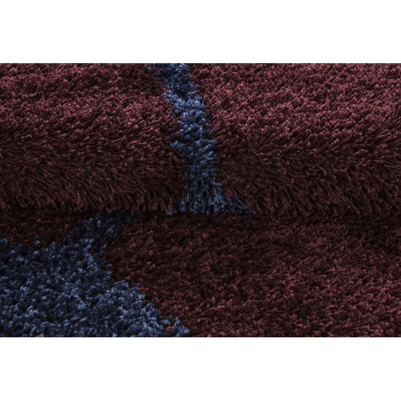 Round High-Pile Rug - Fun Blue
