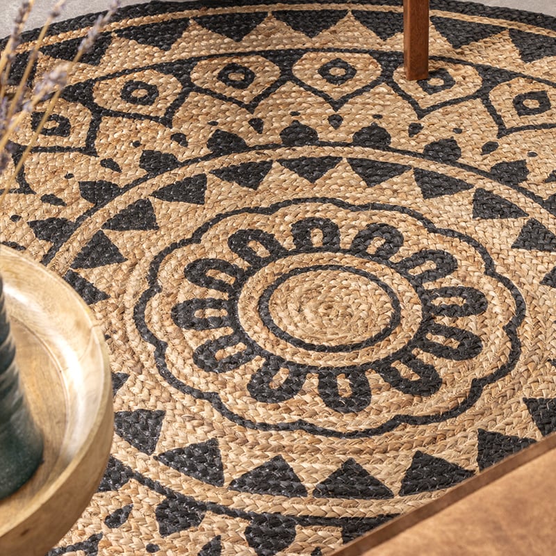 Round Jute Rug - Henna Ayda Natural