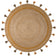 Round jute floor rug - Lunaro Natural/Ochre Yellow