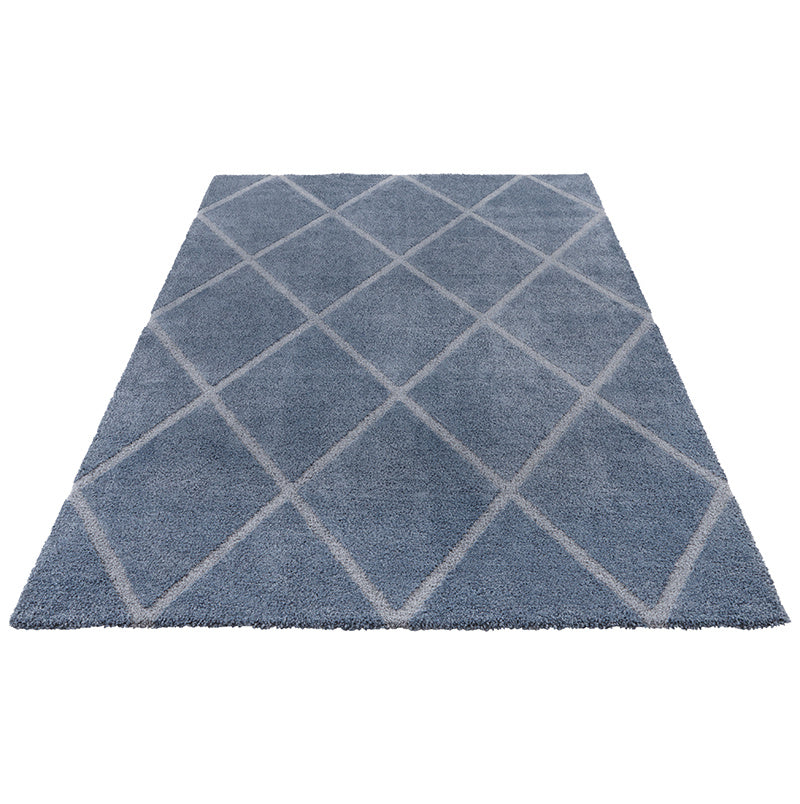 Scandinavian Floor Rug - Maniac Blue/Silver Lunel