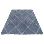 Scandinavian Floor Rug - Maniac Blue/Silver Lunel