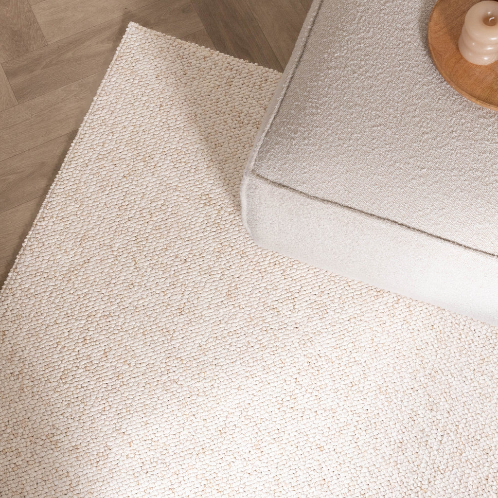 Washable Rug - Bruno Cream/White