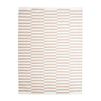 Striped Modern Rug - Dazzle Blocks Beige/White