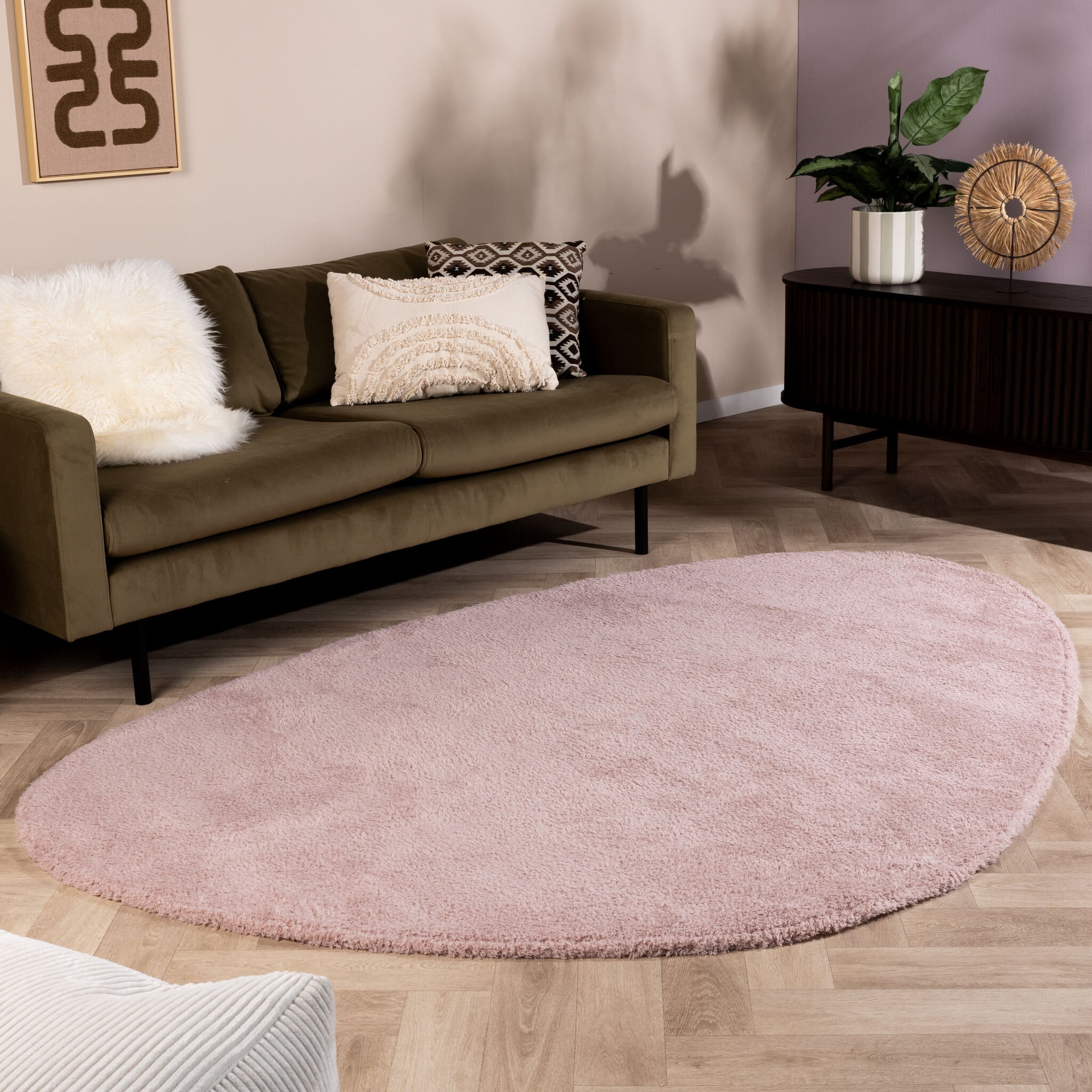 Soft organic rug - Teddy Pink
