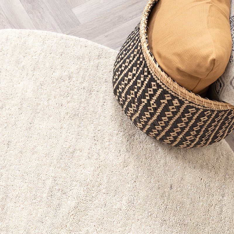 Round Berber Rug - Aicha Beige