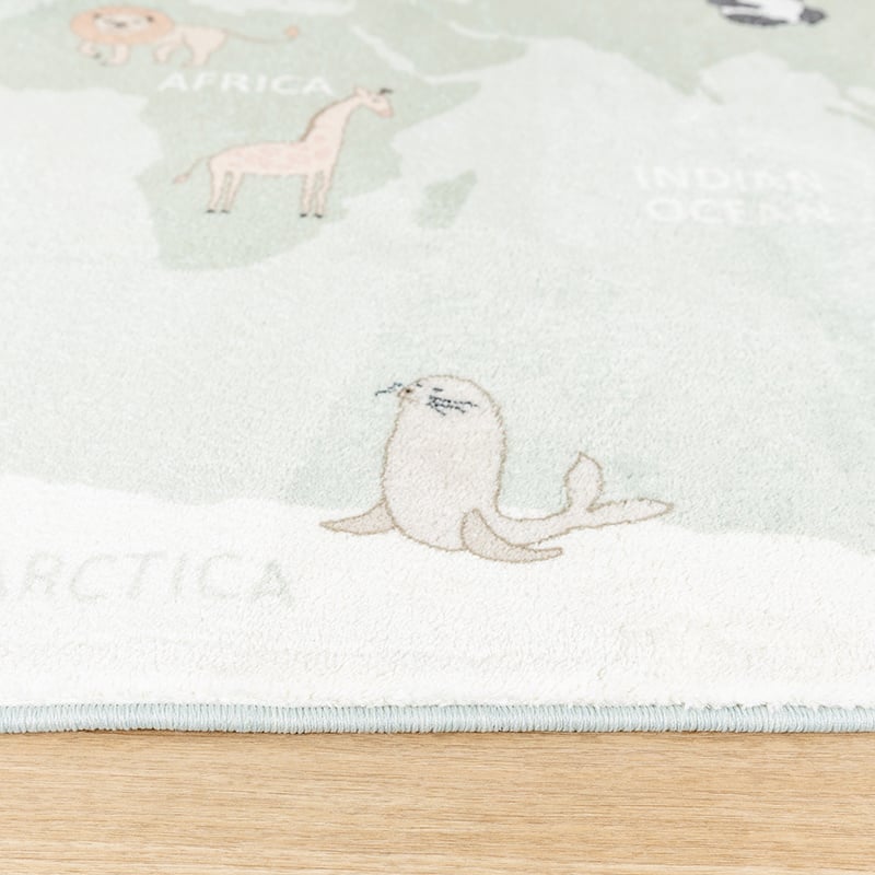 Kids Rug - Globe Mint