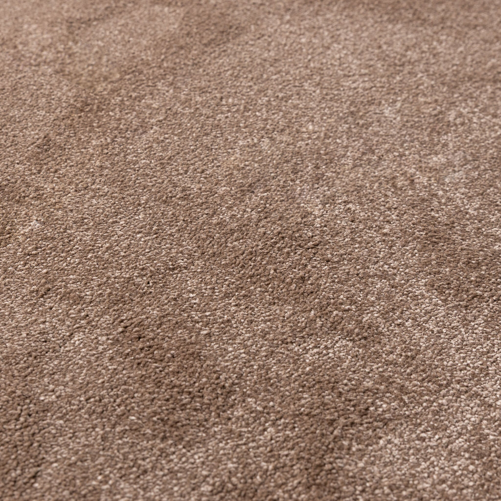 Round washable rug - Clean Brown