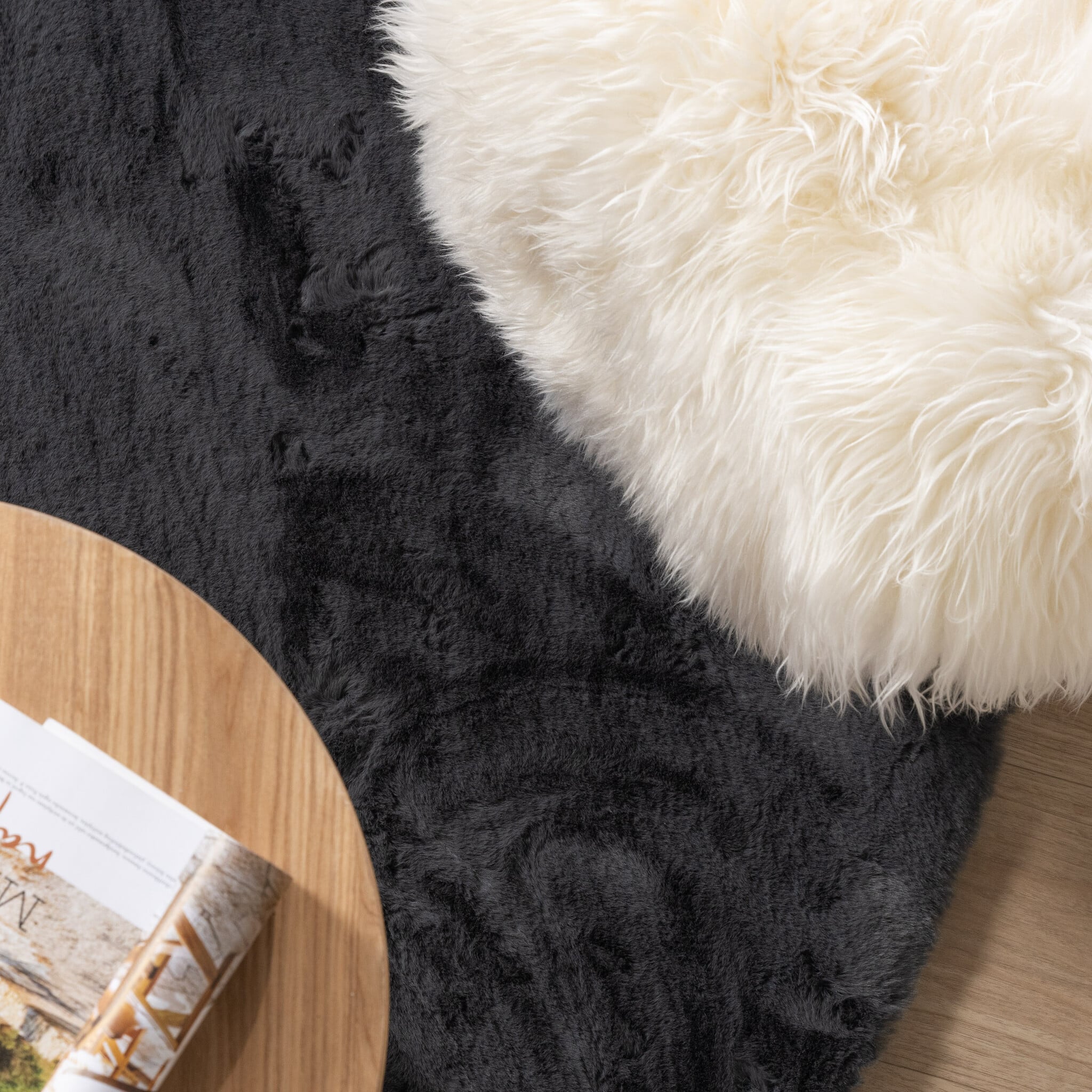 Round High Pile Rug - Comfy Supreme Anthracite