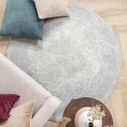 Round Vintage Rug - Admire Light Grey