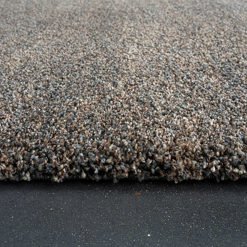High-pile floor rug - Myla Brown/Grey 7777
