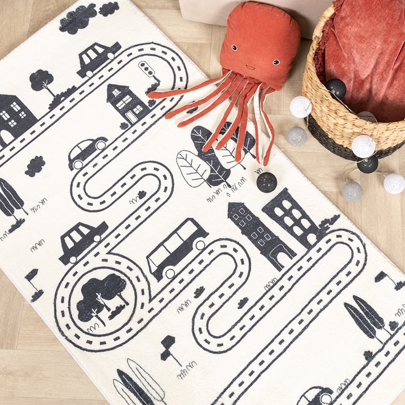 Kids Car Rug - Dex Lane Black