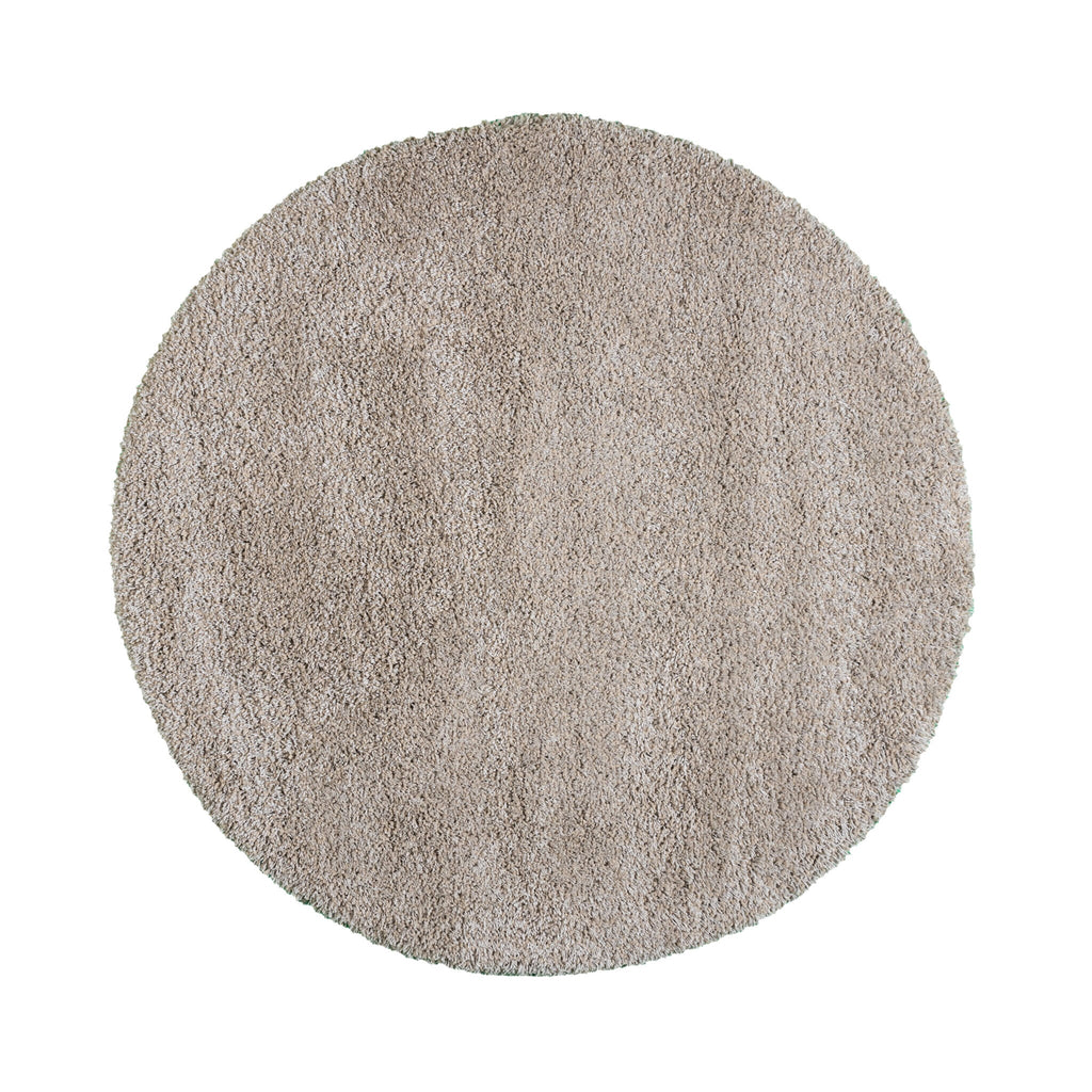 Round shaggy rug - Yves Taupe