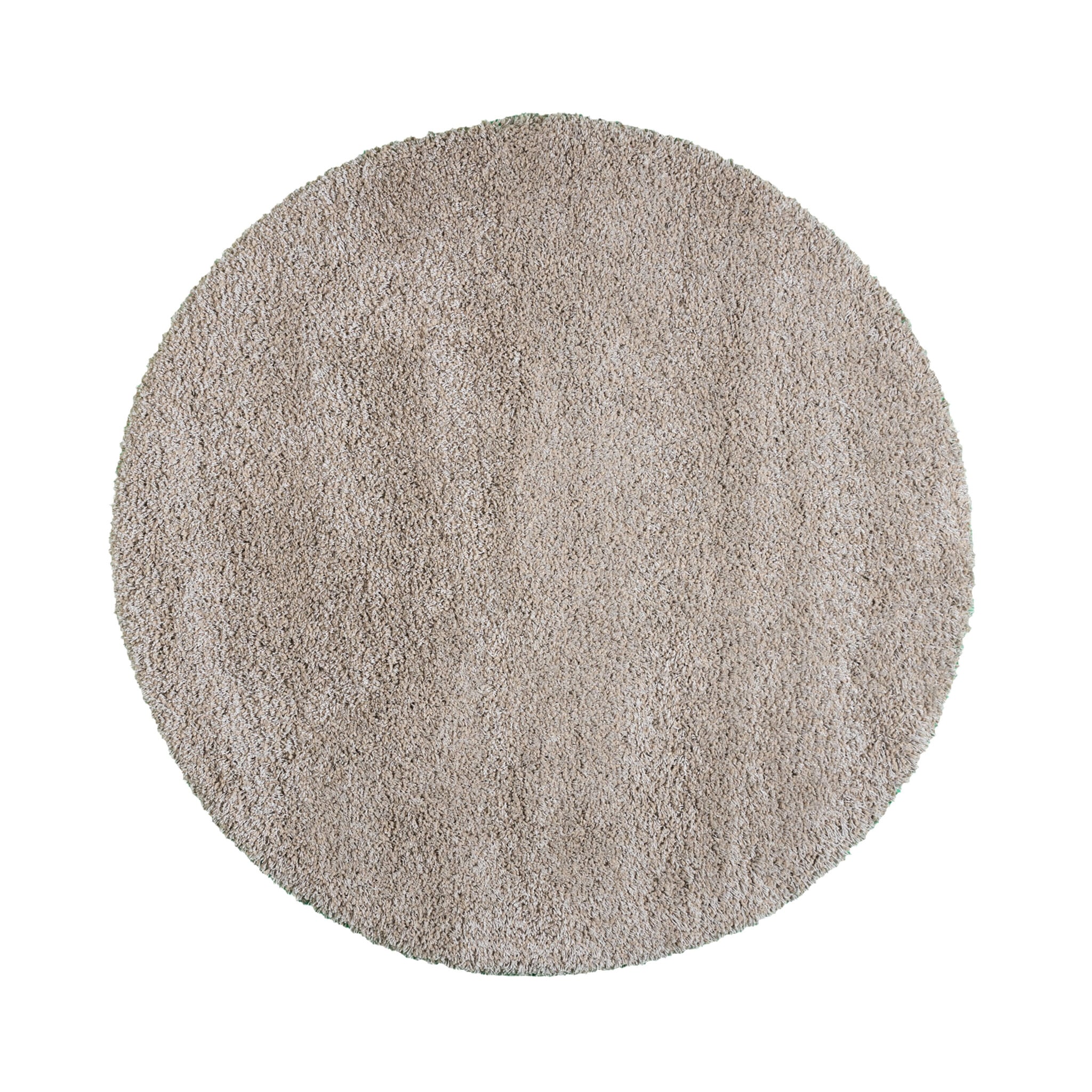 Round shaggy rug - Yves Taupe