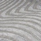 Graphic Floor Rug - Patno Channel Silver