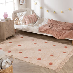 Kids Room Rug – Lou Dots Terracotta