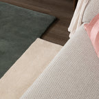 Wool Abstract Rug – Jules Creme/Green