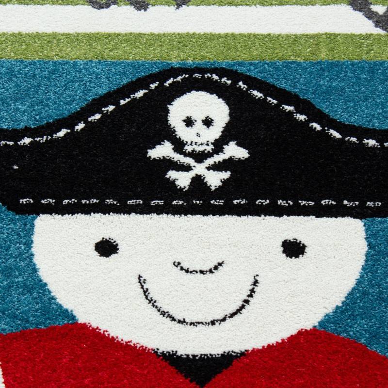 Children's Floor Rug - Mila Pirate Blue/Green