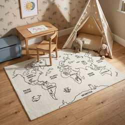 Kids Rug - Globe Cream