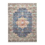Indoor Outdoor Rug - Kairo Medallion Dark Blue/Terra