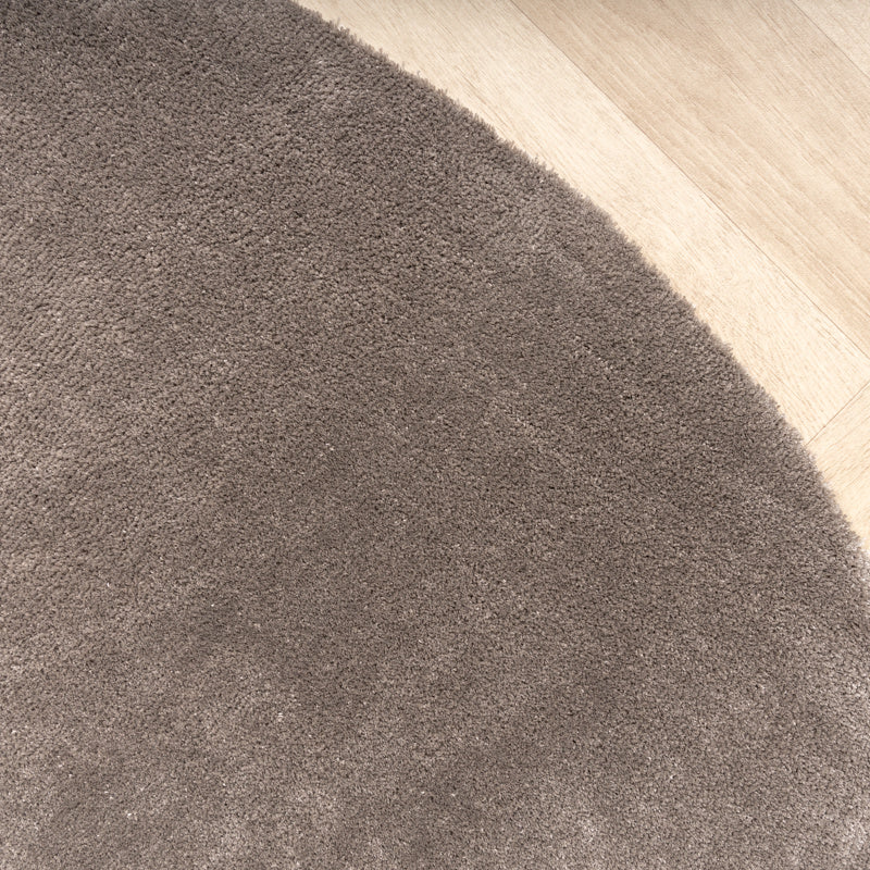 Round Washable Viscose Rug - Vive Taupe
