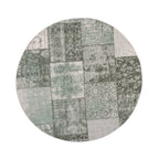 Round Patchwork Rug - Dreams Green