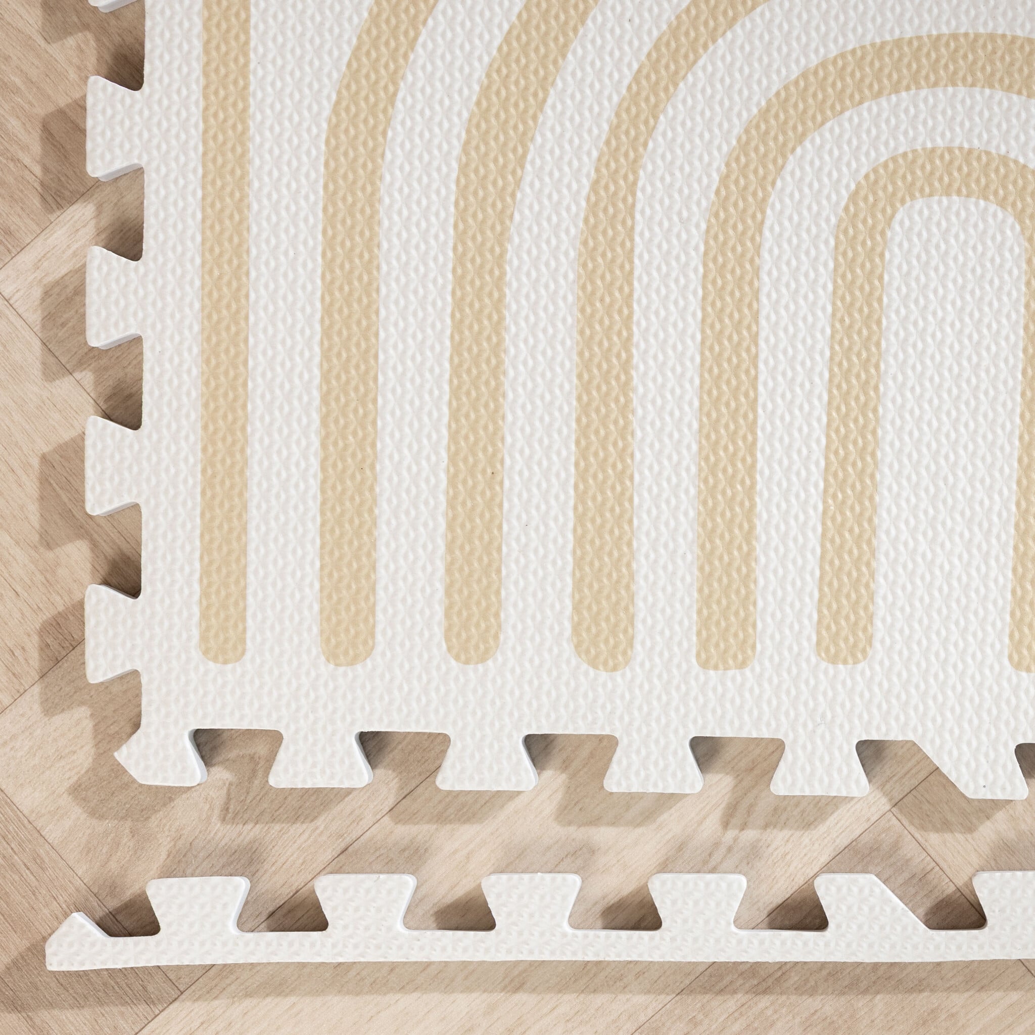 Foam Puzzle Mat – Alfie Grid Beige
