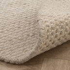 Round Wool Rug - Bliss Cream/White
