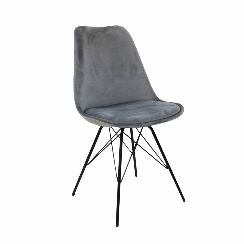 Velvet Chair - Grey