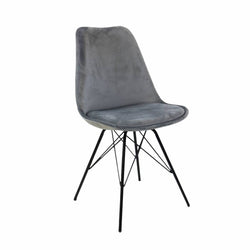 Velvet Chair - Grey