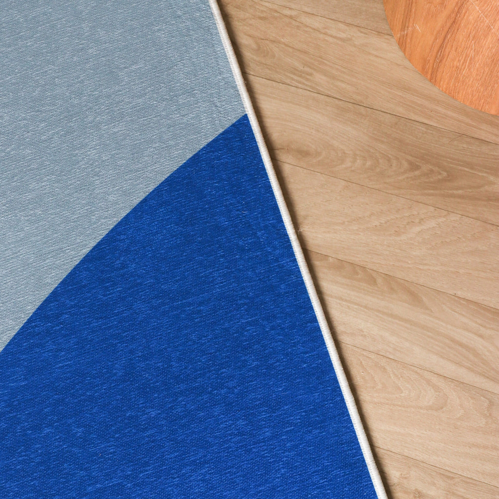 Geometric Rug – Swing Circles Blue