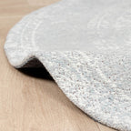 Round Vintage Rug - Admire Light Grey