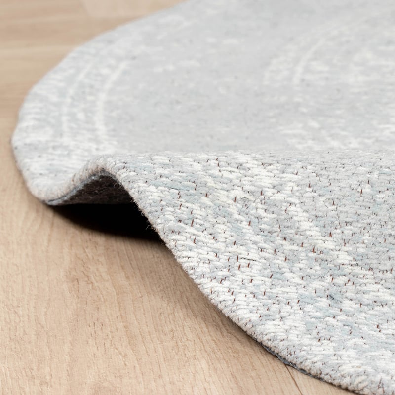 Round Vintage Rug - Admire Light Grey