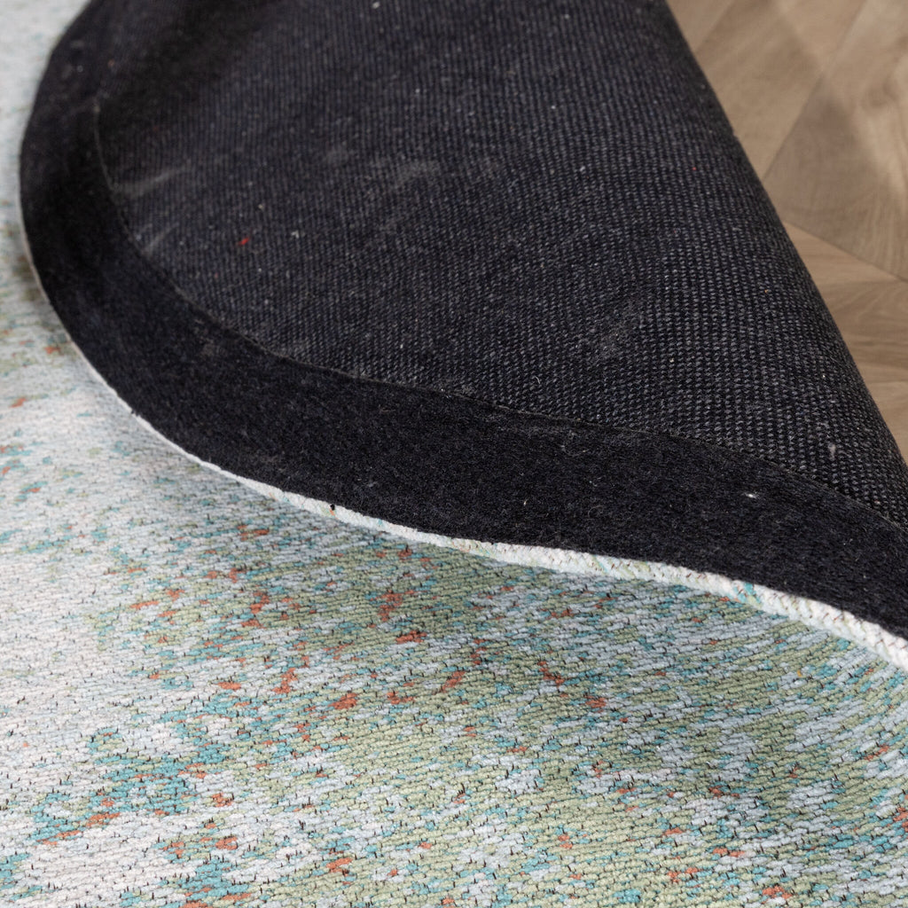 Round Abstract Rug – Candice Mint