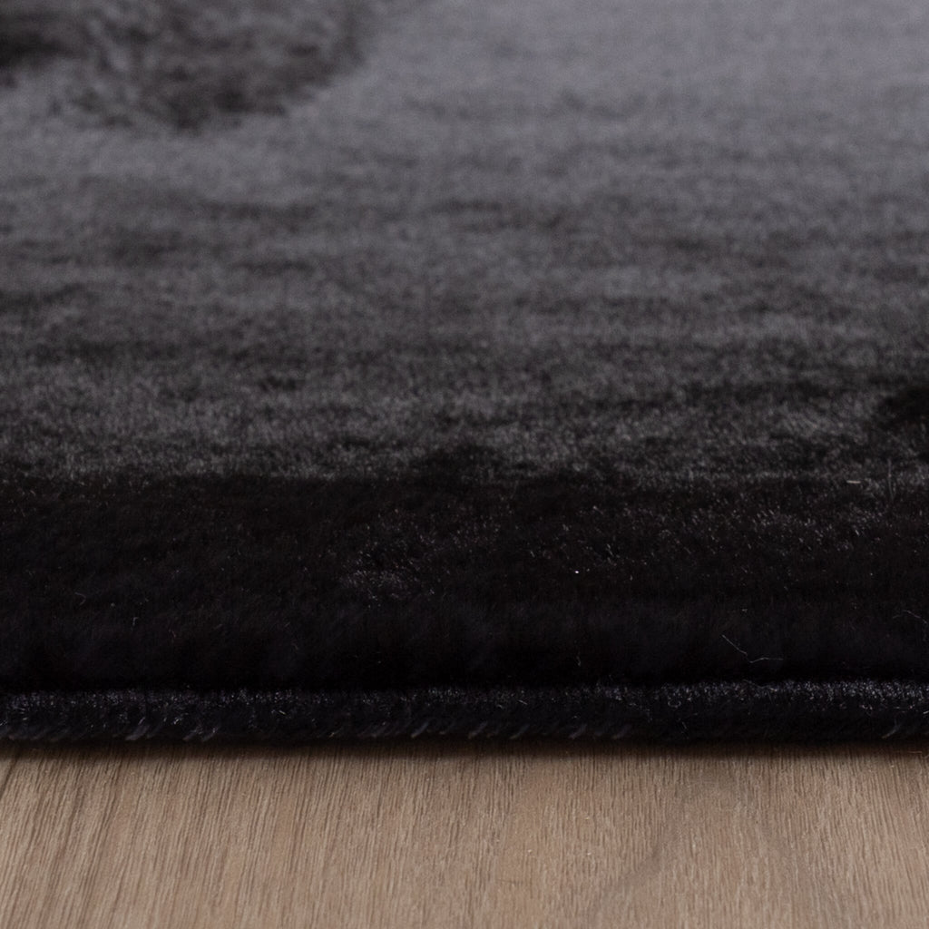 Soft Low-Pile Rug - Cozy Black