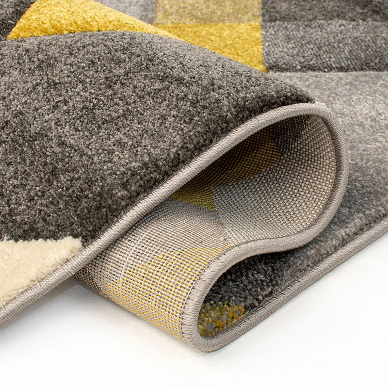 Modern Floor Rug - Hando Nimbus Grey/Ochre Yellow