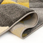 Modern Floor Rug - Hando Nimbus Grey/Ochre Yellow