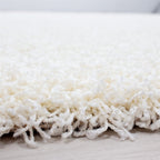 High-pile Floor Rug - Sade Cream/White