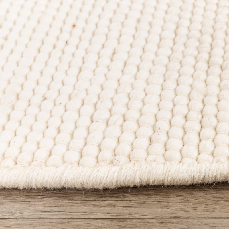 Wool Irregular Rug - Feline White