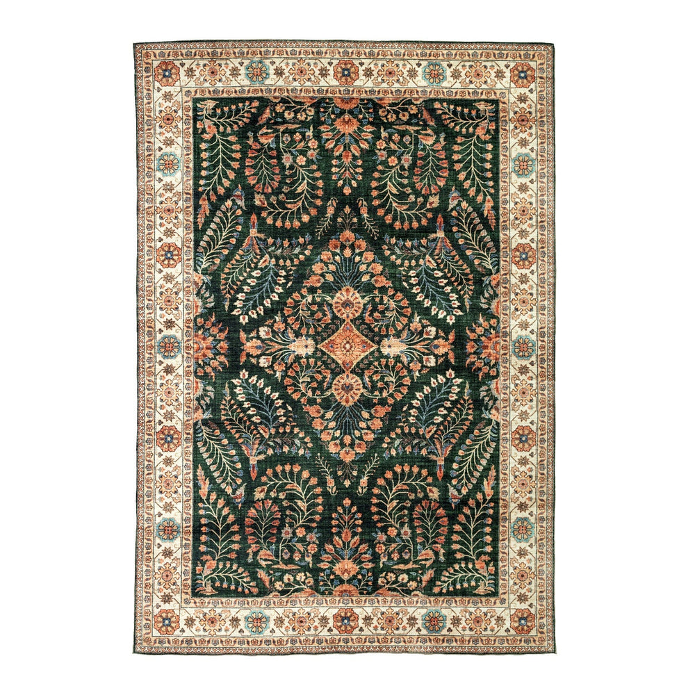 Vintage Outdoor Rug - Santo Flora Dark Green